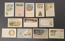 VTG Lot of 12 Assorted UNPOSTED 1900s Christmas & New Year's Postcards - Set 1 picture