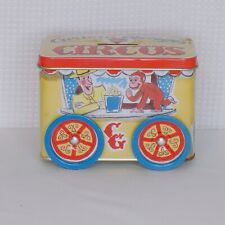 Vintage Curious George Tin Coin Bank With Wheels Schylling 1995 picture