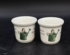 Wedgwood of Etruria Beatrix Potter Peter Rabbit Watering Can Egg Cup LOT 2 picture