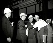 GEORGE MUELLER MAX FAGET CHARLES MATTHEWS @ MARSHALL CTR 8X10 NASA PHOTO (AA379) picture