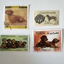 Lot Of 4 International Dachshund Postage Stamps picture