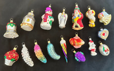 Inge Glas Ornament Collection: Lot of 17 Various Glass Christmas Ornaments picture
