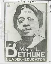 1982 Press Photo 1932 Political Flier of Educator Mary McLeod Bethune picture
