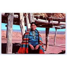 Native American Navaho Woman Colorful Clothing Petley 30919-B VTG Postcard 00461 picture