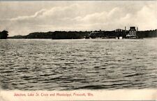 Junction Lake, St. Croix, Mississippi, Prescott, Wisconsin WI RPPC Postcard picture
