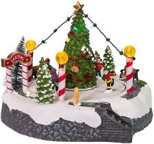 Kurt S. Adler 7-Inch Battery-Operated Musical LED Ice Rink with Tree Table Piece picture