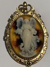 NEW ITEM- STUNNING W. GERMAN GUARDIAN ANGEL BROOCH/PENDANT.COMBO. gold-NEW picture