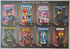2014 LEGO MOVIE *SET OF 8 TRADING CARDS* – McDONALD’S COLLECTOR QUIZ CARDS picture