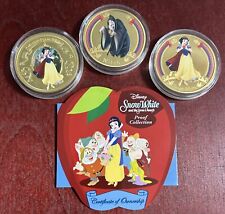(3)Bradford Exchange Disney Princess Snow White Collectible Proof Coin/Medallion picture