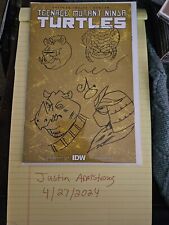 Tmnt Idw #1 Nycc Gold Blank Limited 250 W 4 Sketches/ OA Ronin Sketch picture