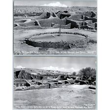 x2 LOT c1940s San Juan Co, NM Aztec Ruins National Monument RPPC Real Photo A175 picture