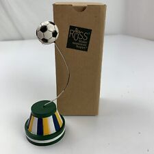 Russ Hand Painted Soccer Ball Display Figurine Keepsake Trinket picture