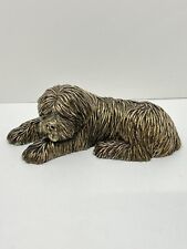 NENO Creazioni Artistiche D'Argento Silver Plated Sheep Dog Sculpture Italy picture