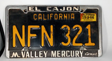 Vintage 1966 License Plate El Cajon Valley Mercury Comet California Dealership picture