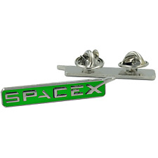 K-008 SpaceX pin Space X dual pin back green lapel pin picture