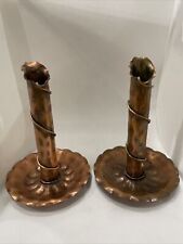 Vintage Gregorian Copper Candle Holders Made in USA Signed Gregorian Copper picture