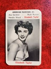 1958 ELIZABETH TAYLOR CARD MAPLE LEAF AMERICAN FILMSTARS picture