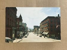 Postcard Rutland VT Vermont Center Street Shopping Center Drug Store Vintage PC picture