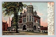 Auburn NY-New York, Panoramic View Post Office, c1908 Vintage Souvenir Postcard picture