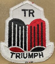 Vintage Triumph TR Hat or Jacket Patch 3-1/4”x2-3/4” Gone When Gone picture