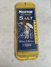 Vintage Morton Salt Company Metal Thermometer Chicago - Missing Thermometer picture