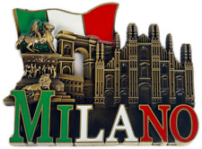 new Milano green Fridge metal Magnet Italy Milan Cathedral Duomo Porta Sempione picture
