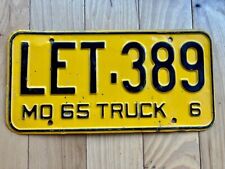 1965 Missouri Truck License Plate picture