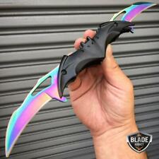 DARK KNIGHT SPRING DUAL BLADE BATMAN TACTICAL ASSISTED FOLDING KNIFE RAINBOW picture