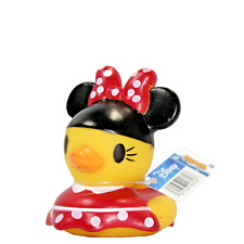 Disney's Minnie Mouse Polka Dot Dress Bow Rubber Duck Bath Toy Ducky  2