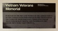 1997 VIETNAM VETERANS MEMORIAL ~ WASHINGTON D.C. BROCHURE ~ NPS picture