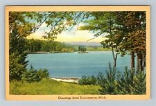 Roscommon MI-Michigan, Scenic Greetings, c1946 Vintage Postcard picture