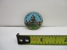St. Paul's Cathedral Vintage Pinback Button Lapel Pin picture
