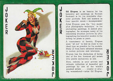2 Vintage GIL ELVGREN Replacement Jokers Pinup Playing Cards Jester and Mini-Bio picture