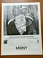 1963 Mony Mutual Ad Frank Womack Beef Cattle Farm Murfreesboro Tennessee picture