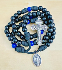 Handmade Paracord Rosary, Heavy Duty Rosary Necklace, Catholic Rosary picture