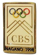 1998 Nagano Olympics CBS White Hat Lapel Pin picture