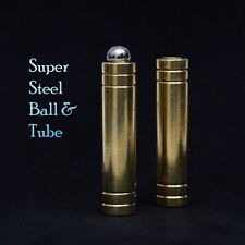 Super Steel Ball & Tube Mystery Command, Ball Shrink into Brass Tube Magic Trick picture
