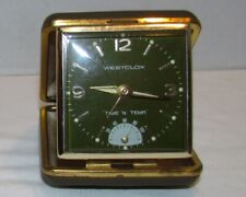 Vintage Westclox Time N Temp Folding Travel Alarm Clock picture