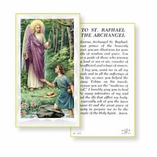 Saint Raphael the Archangel with Prayer to St. Raphael  - Paperstock Holy Card picture
