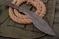 FULL TANG DAMASCUS STEEL HUNTING TRACKER SURVIVAL KUKRI BLANK BLADE KNIFE X122 picture