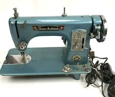 Vintage Sewing Machine Sloan-Ashland by Seawol Turquoise MCM USA Model 15 picture