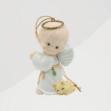 Enesco Ruth Morehead Holly Babes 1987 Boy Angel holding painted Truck Figurine picture
