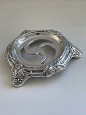 Handmade Pewter Decorative Candle Trivet Grape Vines 4” Base Made In Texas A239 picture