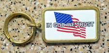 In God We Trust Vintage Style Keychain American Flag Key Chain Lot Available picture