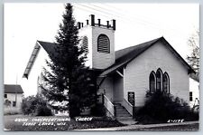 Three Lakes Wisconsin~Union Congregational Church~1940s RPPC picture