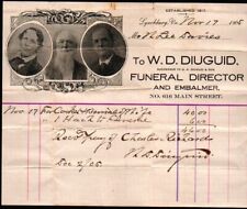 1905 Lynchburg Va - W D Diuguid Funeral Director & Embalmer - Letter Head Bill picture
