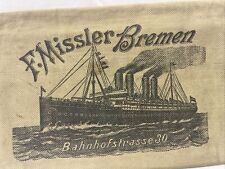 Antique F. Missler Ocean Liner Bremen Ticket Wallet c1897-1914 Ghost Ship picture