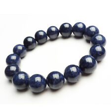 Genuine Natural Blue Ruby Gems Round Beads Nice Bracelet 15mm AAAAA picture