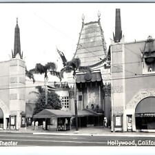 c1940s Hollywood, CA Chinese Theatre RPPC Poggis Real Photo Movies Postcard A100 picture