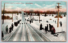 Canada Postcard Toboggan Track Mount Royal, Montreal Quebec Posted Apr. 27, 1909 picture